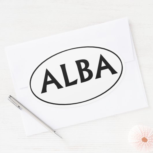 Scotland Alba Oval Bumpersticker Ovale Sticker (Envelop)