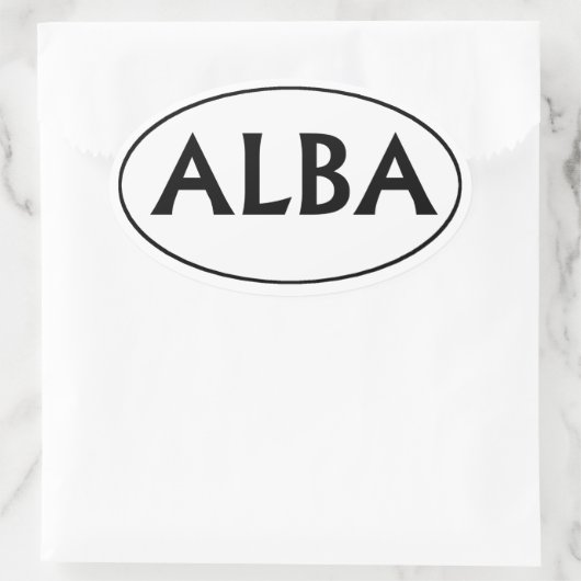 Scotland Alba Oval Bumpersticker Ovale Sticker (Tas)