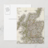 Scotland Atlas Map Briefkaart (Voorkant / Achterkant)