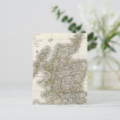 Scotland Atlas Map Briefkaart (Staand voorkant)