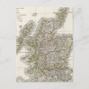 Scotland Atlas Map Briefkaart