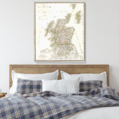 Scotland Atlas Map Canvas Afdruk (Insitu (Slaapkamer))