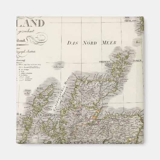Scotland Atlas Map Magneet (Voorkant)