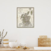 Scotland Atlas Map Poster (Keuken)