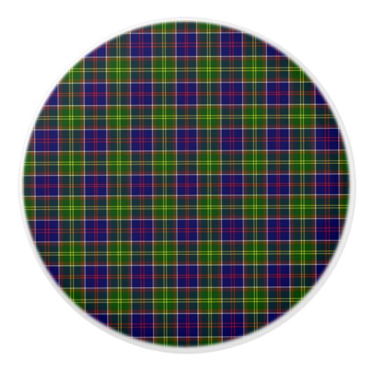 Scotland Ayrshire District Tartan Keramische Knop (Voorkant)