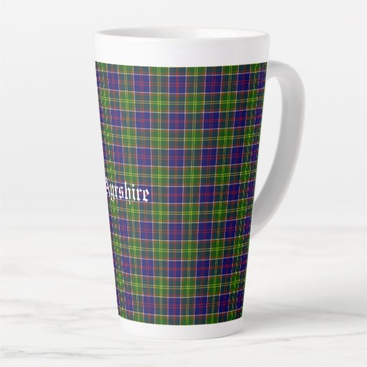 Scotland Ayrshire District Tartan Latte Mok (Rechterhoek)