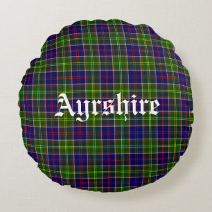 Scotland Ayrshire District Tartan Rond Kussen