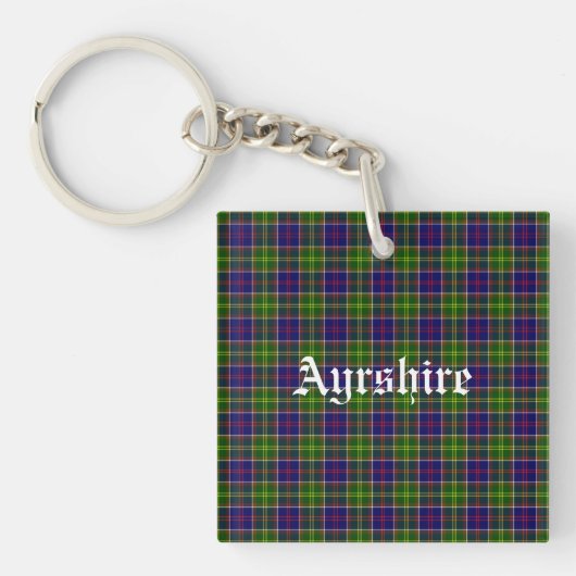 Scotland Ayrshire District Tartan Sleutelhanger (voorkant)
