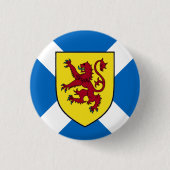 Scotland Badge - Cross & Lion Ronde Button 3,2 Cm (Voorkant)