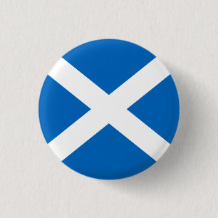 Scotland Badge - Cross of St. Andrew Ronde Button 3,2 Cm
