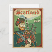 Scotland | Bag Piper Briefkaart (Voorkant / Achterkant)