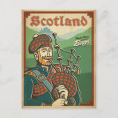 Scotland | Bag Piper Briefkaart (Voorkant)