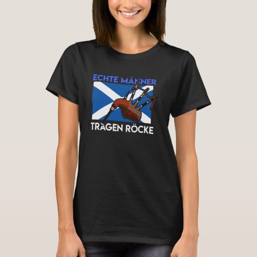 Scotland Bagpipe Kilt Gezegde T-shirt (Voorkant)