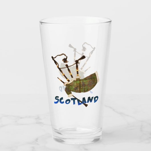 Scotland Bagpipes Glas (Achterkant)