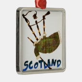 Scotland Bagpipes Metalen Ornament (Rechts)