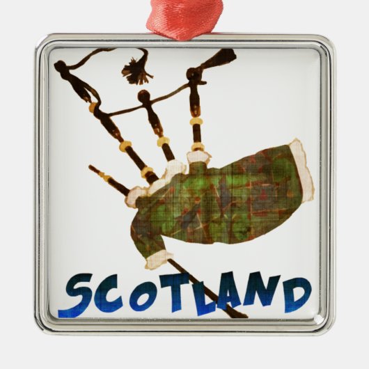 Scotland Bagpipes Metalen Ornament (Voorkant)