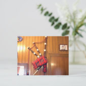 Scotland bagpipes muziekkaarten Customize Product Briefkaart (Staand voorkant)