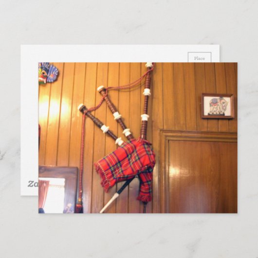Scotland bagpipes muziekkaarten Customize Product Briefkaart (Voorkant / Achterkant)