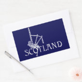 Scotland Bagpipes, Scottish Design Rechthoekige Sticker (Envelop)