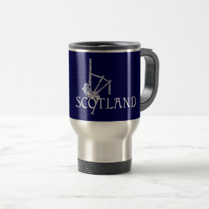Scotland Bagpipes, Scottish Design Reisbeker