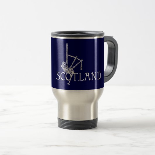 Scotland Bagpipes, Scottish Design Reisbeker (Voorkant rechts)