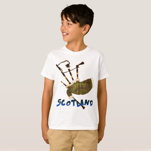 Scotland Bagpipes T-shirt (Voorkant volledig)