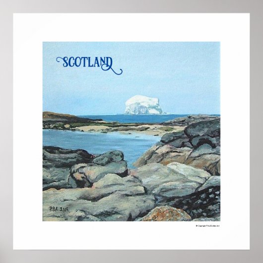 Scotland Bass Rock North Berwick by Pola.B.Alex Poster (Voorkant)