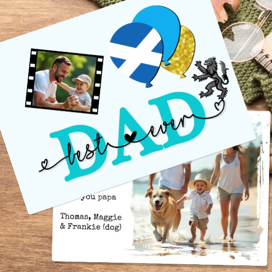 Scotland Best Dad Ever Photo Card, Flag, Father's Kaart
