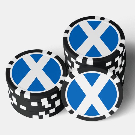 Scotland Bold Flag Graphic Pokerchips (Opstapeling)