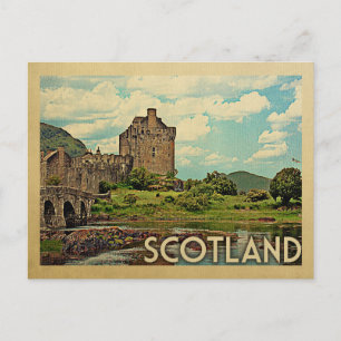 Scotland Briefkaart Castle Vintage Travel
