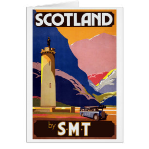 " Scotland Bus Company Travel Poster"