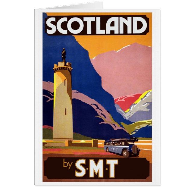 " Scotland Bus Company Travel Poster" (Voorkant)