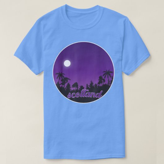 Scotland By night with Palms T-Shirt (Design voorkant)