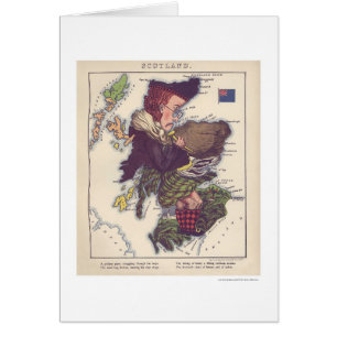 Scotland Caricature Map 1868