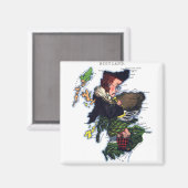Scotland Caricature Map Magneet (Voorkant / Achterkant)