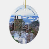 Scotland Castle Campbell Clan Snow Xmas Keramisch Ornament (Rechts)