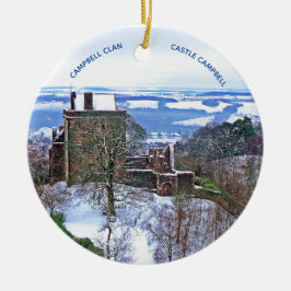 Scotland Castle Campbell Clan Snow Xmas Keramisch Ornament