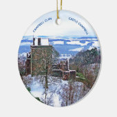 Scotland Castle Campbell Clan Snow Xmas Keramisch Ornament (Links)