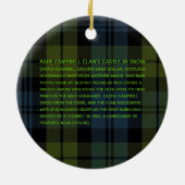 Scotland Castle Campbell Clan Snow Xmas Keramisch Ornament (Achterkant)
