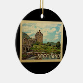 Scotland Castle Vintage Travel Keramisch Ornament (Rechts)
