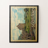 Scotland Castle Vintage Travel Legpuzzel (Verticaal)