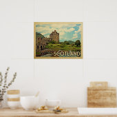 Scotland Castle Vintage Travel Poster (Keuken)