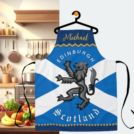 Scotland Chefs Schort, Edinburgh, Schotse vlag Schort