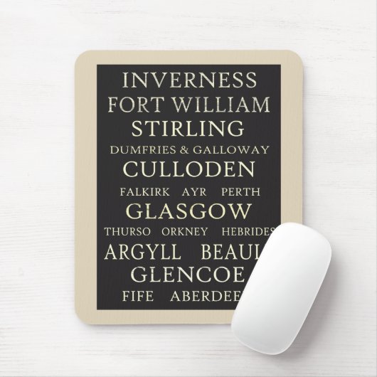 Scotland Cities Mousepad Muismat (Met muis)