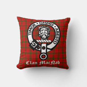 Scotland Clan MacNab Crest Badge en Tartan Kussen