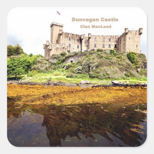 Scotland Dunvegan Castle - MacLeod Clan Vierkante Sticker (Voorkant)
