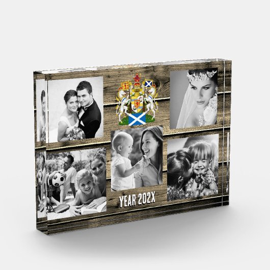 Scotland family photo block,  Scottish flag, wood Fotoblokken (Links)
