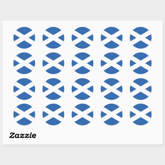 Scotland Flag Classic Ronde Sticker (Vel)