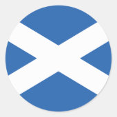 Scotland Flag Classic Ronde Sticker (Voorkant)