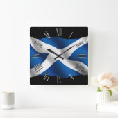 SCOTLAND Flag Proud Scots Patriotic Wall Clock Vierkante Klok (Huis)
